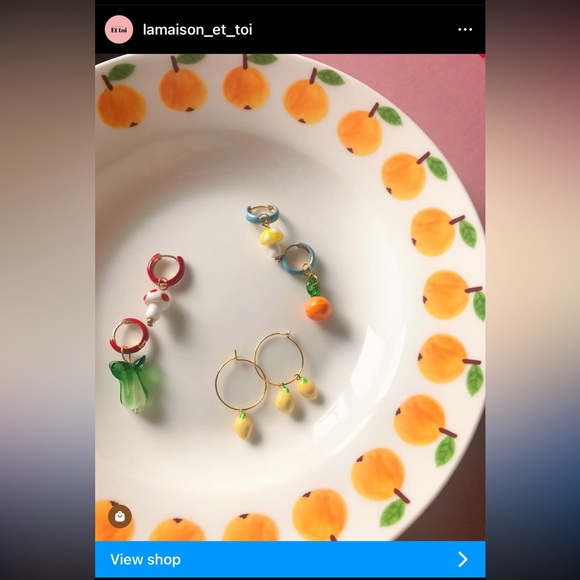 Et Toi Imagined in Paris Citron Earrings - Picture 3 of 8